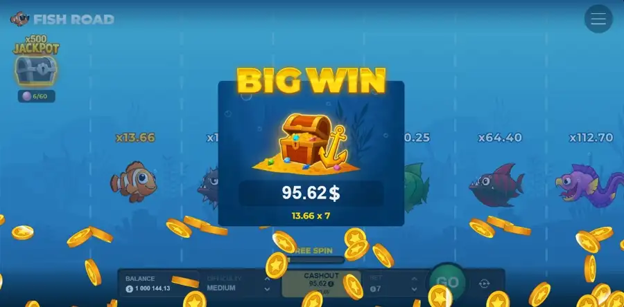 Fish Road win display